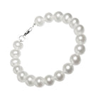 classic cultured white pearl bracelet in sterling silver