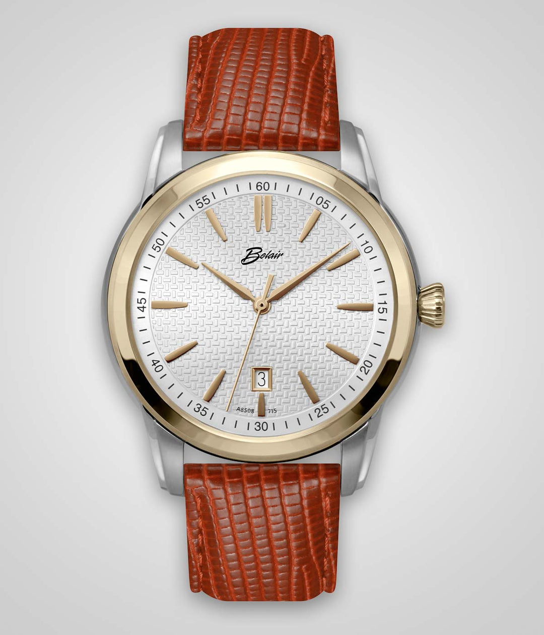 Belair Men's Watch with Genuine Leather Strap