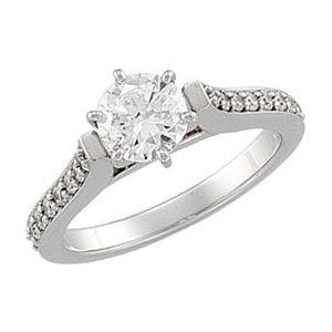 14k white 1 1/3 ctw diamond engagement ring