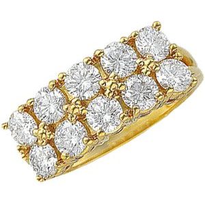 14k yellow 1 3/4 ctw diamond anniversary band
