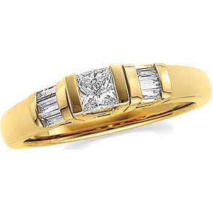 14k yellow 1/2 ctw diamond engagement ring