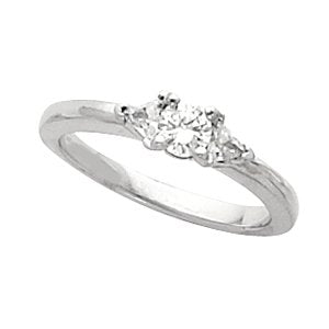 three-stone engagement ring or band