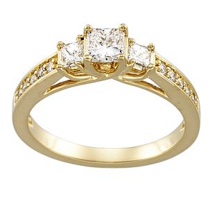 14k yellow 7/8 ctw diamond engagement ring 