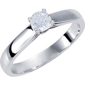 continuum sterling silver 1/2 ctw diamond engagement ring with accent