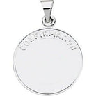 sterling silver 18 mm confirmation medal