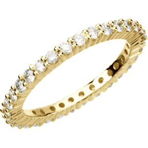 18k yellow 1 ctw diamond eternity band size 6.5