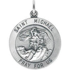 sterling silver 22 mm st. michael medal