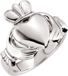 sterling silver 8.5 mm claddagh ring size 9