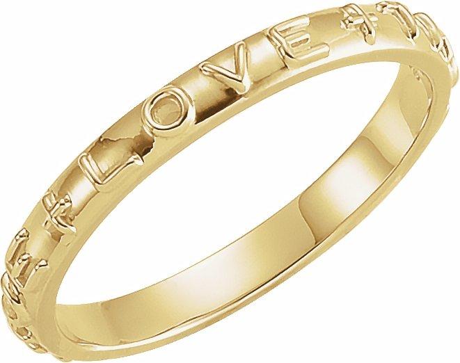 14k yellow true love chastity ring size 11