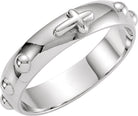 sterling silver rosary ring size 4