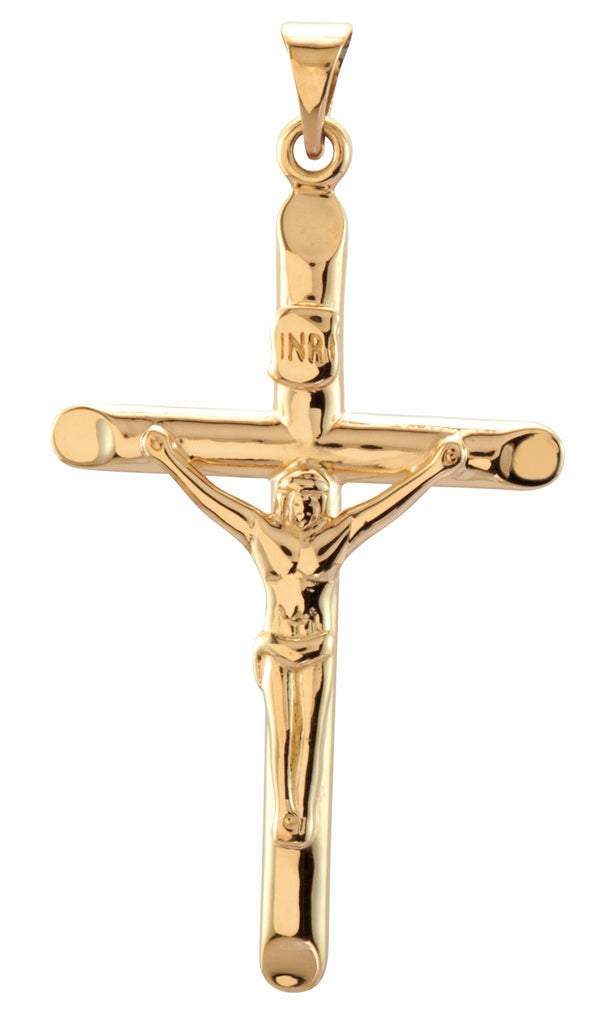 18k yellow 35x22 mm crucifix pendant