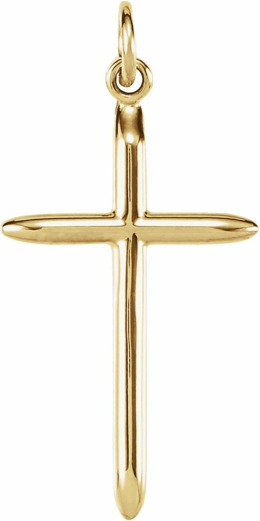 14k yellow 25x15 mm cross pendant