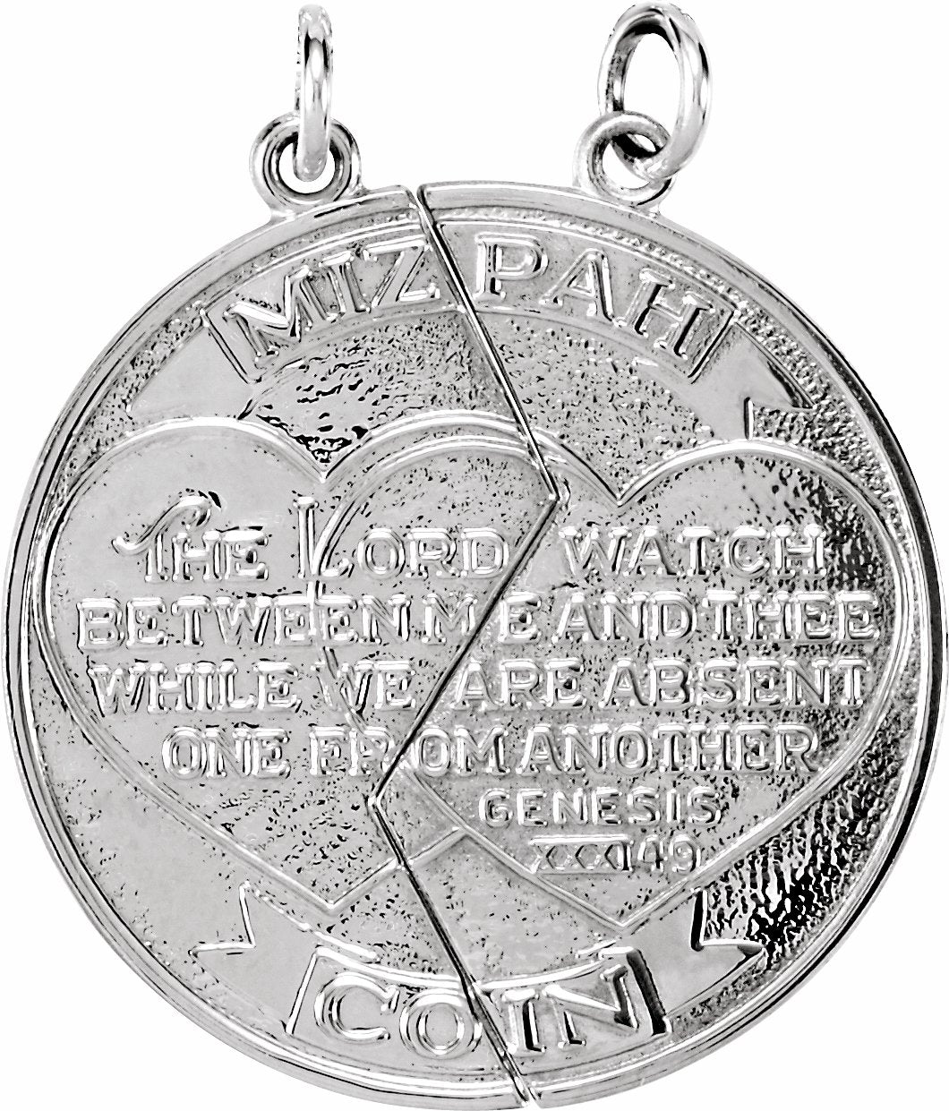 sterling silver miz pah coin right pendant