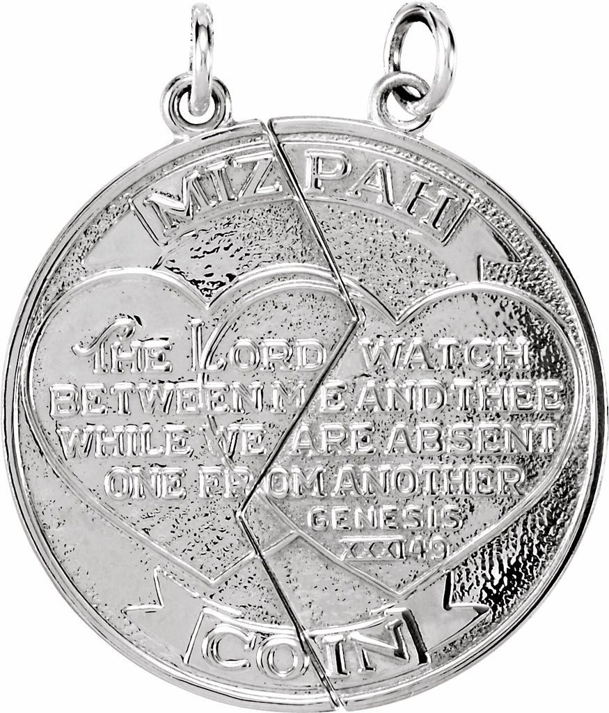 sterling silver miz pah coin left pendant
