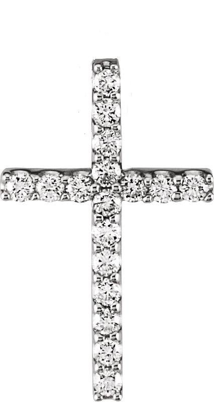 platinum 5/8 ctw diamond cross pendant