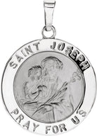 sterling silver 22 mm st. joseph medal  