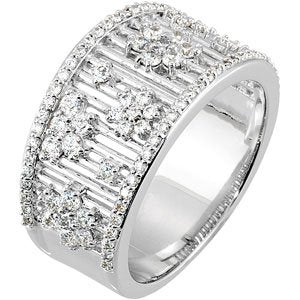 14k white 9/10 ctw diamond anniversary band
