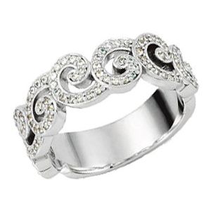 14k white 1/2 ctw diamond anniversary band
