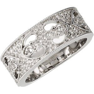 14k white 1/2 ctw diamond anniversary band  