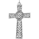 sterling silver celtic-inspired cross pendant