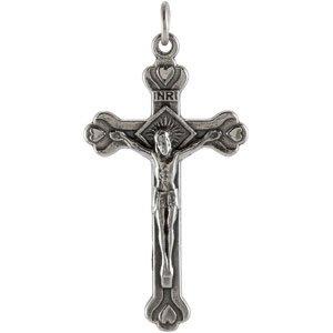 sterling silver 41.5x22.7 mm crucifix pendant 