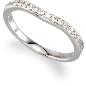 14k white 1/4 ctw diamond band