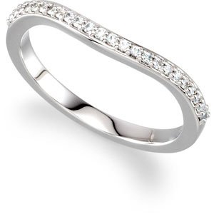 18k white  1/8 ctw diamond band