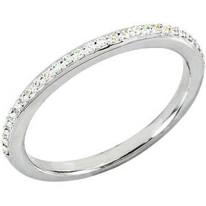 14k white 1/6 ctw diamond band