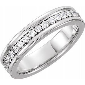 platinum 3/4 ctw diamond eternity band size 7