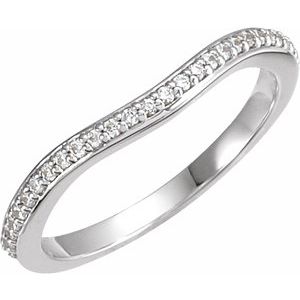 platinum 1/8 ctw diamond #2 band for 6 mm square engagement ring   