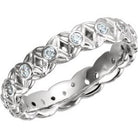 10k white 3/8 ctw diamond sculptural-inspired eternity band size 7