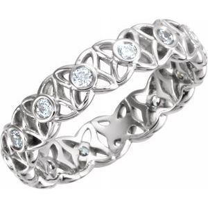 platinum 1/4 ctw  diamond eternity band size 6