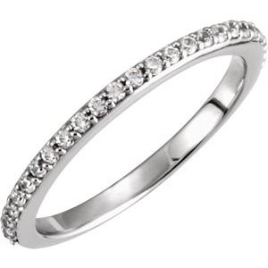 18k white 1/4 ctw diamond band