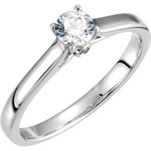 10k white 1/4 ctw diamond engagement ring  with accent