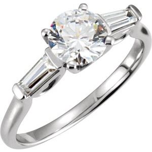 14k white 3/4 ctw diamond sculptural-inspired engagement ring           