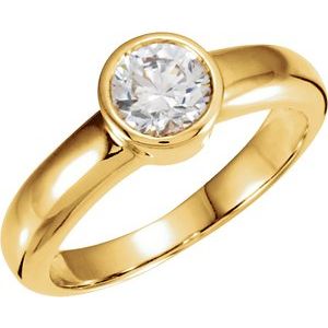 14k yellow 1/2 ctw diamond round solitaire engagement ring