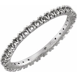 14k white 3/4 ctw diamond eternity band size 8.5