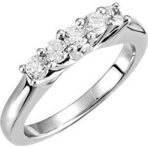 14k white 1/4 ctw diamond anniversary band