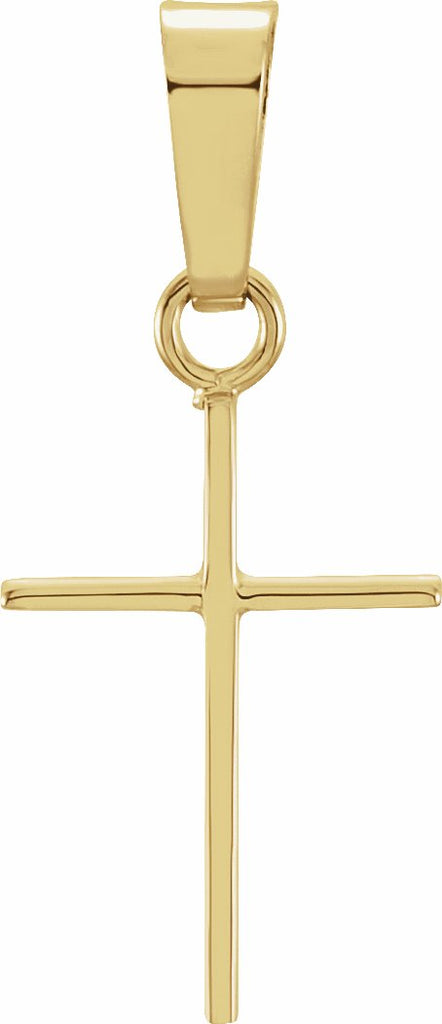 14k yellow 12x8 mm cross pendant