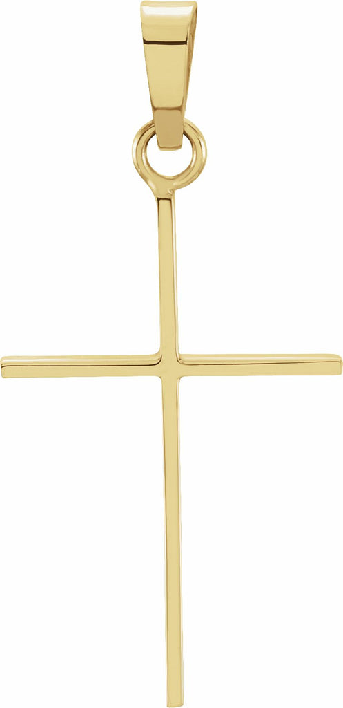 14k yellow 21x14 mm cross pendant