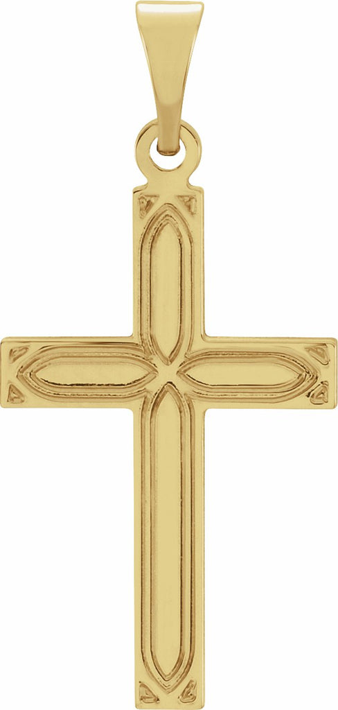 14k yellow 18x12 mm cross pendant 