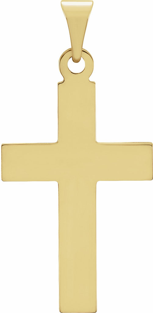 14k yellow 22x14 mm cross pendant