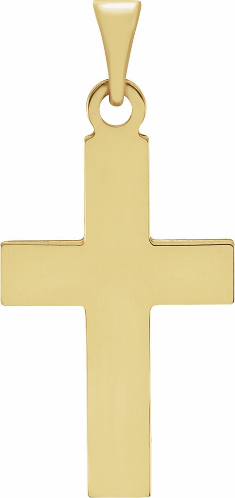 14k yellow 18x12 mm cross pendant