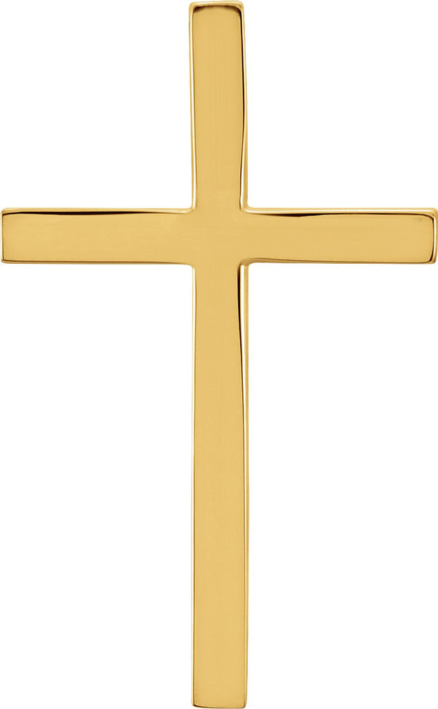 18k yellow cross pendant 