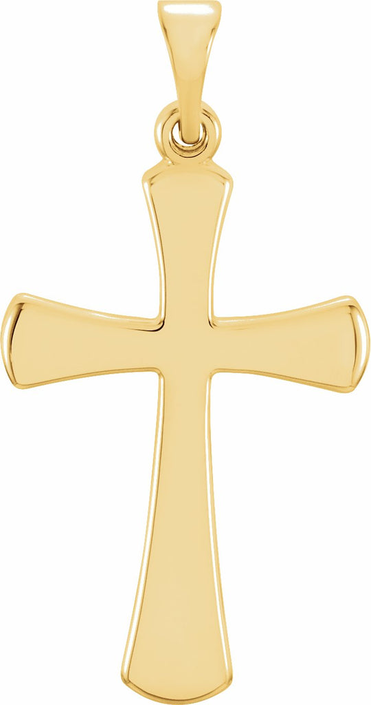 14k yellow 21x14 mm cross pendant