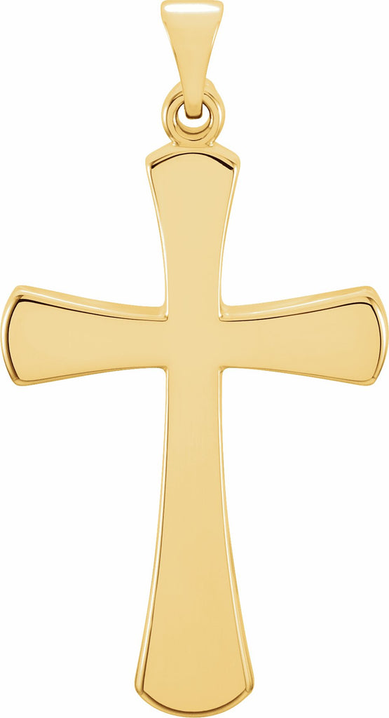 14k yellow 28.5x19 mm cross pendant