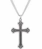 sterling silver fancy cross pendant 