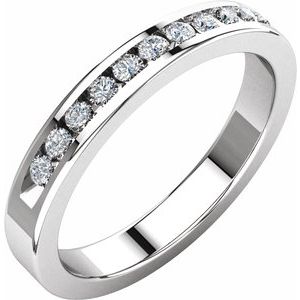 1/4 ctw diamond classic channel-set anniversary band