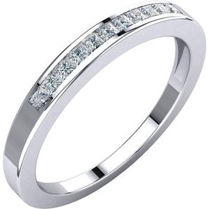 platinum 1/4 ctw diamond anniversary band size 7  