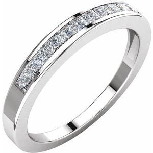 platinum 1/3 ctw diamond anniversary band size 7